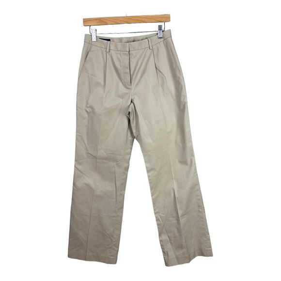 Brooks Brothers 346 Advantage Pleated Wide Leg Khaki Chino Pants Women's Size 6 - Picture 1 of 8